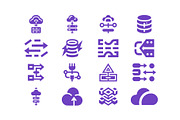 Tech Cloud Data Server Icons Bundle, a Solid Icon by Vectorium Studio (Thumbnail 9 of 24)