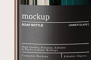 Amber – Glass Soap Bottle Mockup Set, a Packaging Mockup by Zumrod (Thumbnail 9 of 10)