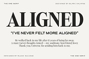 The One Editorial Serif, a Serif Font by Blanc Salváge (Thumbnail 4 of 18)