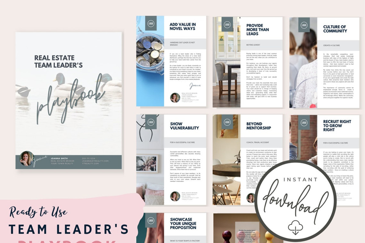 Team Leader's Playbook Guide How-To, a Flyer Template by RealEstateDreams (Photo 4 of 4)