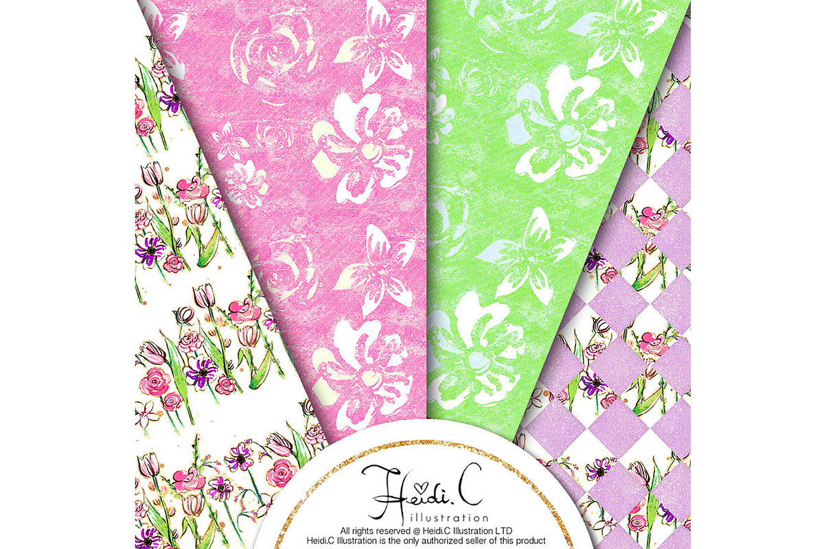 Easter Egg Hunt Paper Pack, a Pattern Graphic by HeidiCIllustration (Photo 4 of 5)