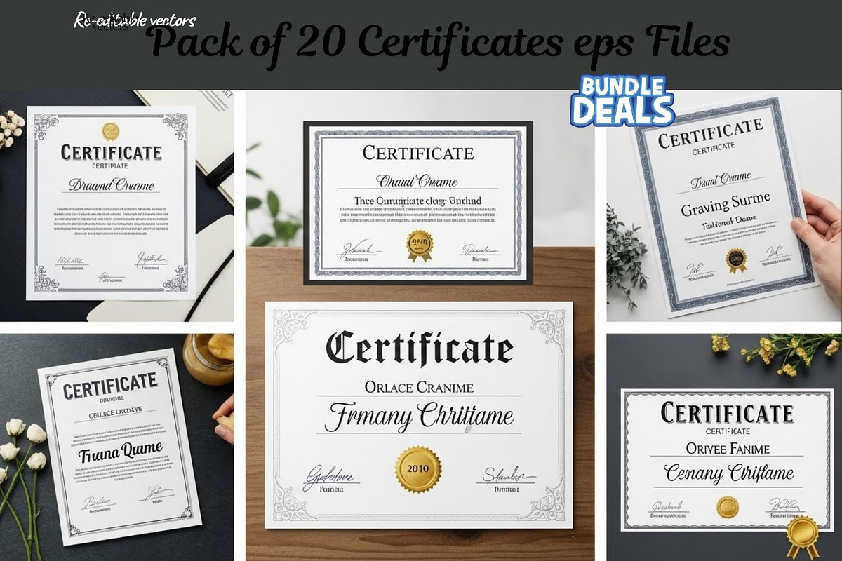 20 Creative editable Certificate, a Branding & Logo Template by Aban's World (Photo 14 of 16)