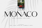 Monaco - Chic & Modern Sans Serif, a Sans Serif Font by Mikhail Fukurou (Thumbnail 1 of 11)