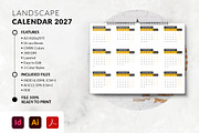 A3 Landscape Calendar 2027, a Stationery Template by MstArtwork (Thumbnail 4 of 6)