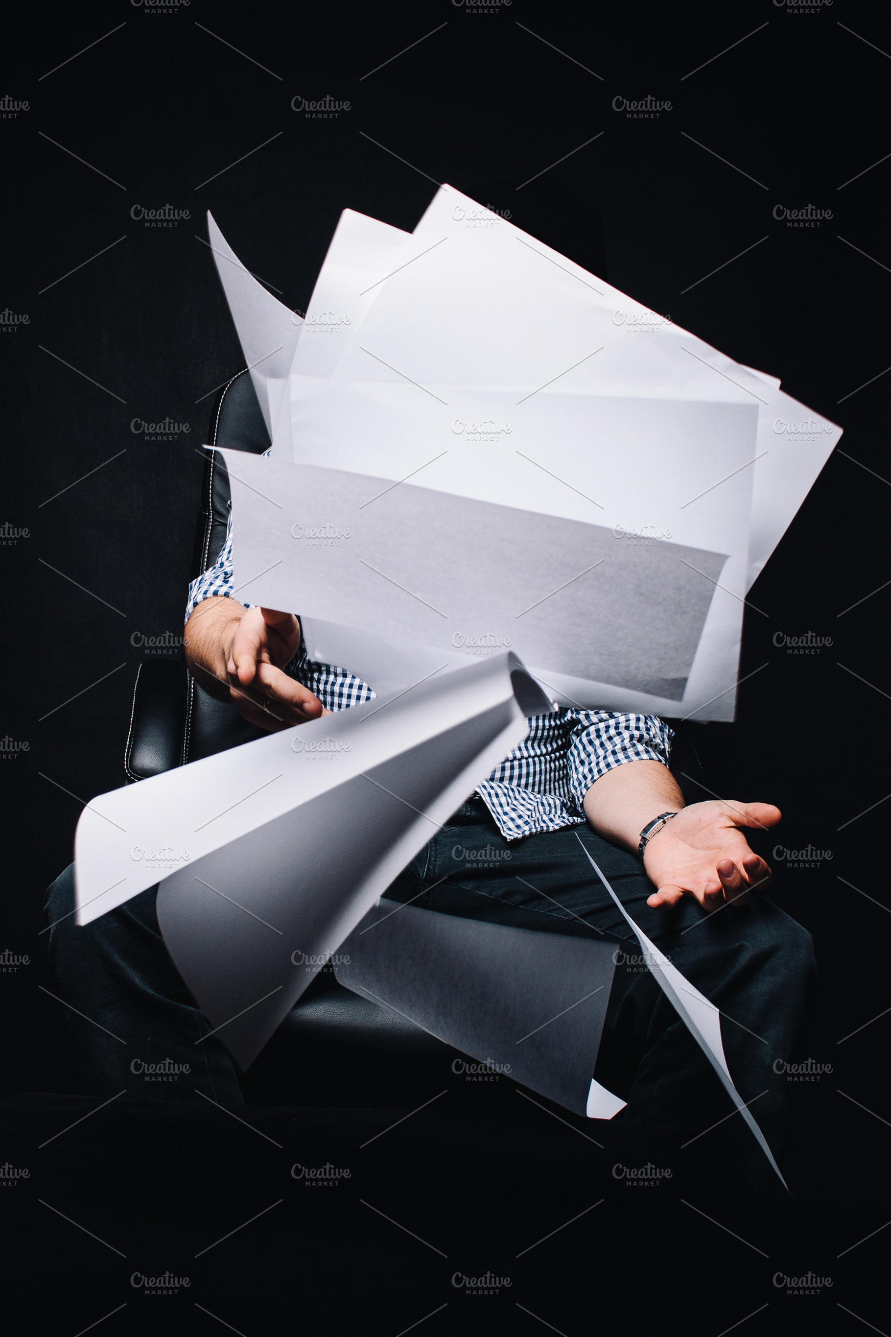 Paperwork stock photo containing paper and man, a Business Photo by Pawel Kadysz