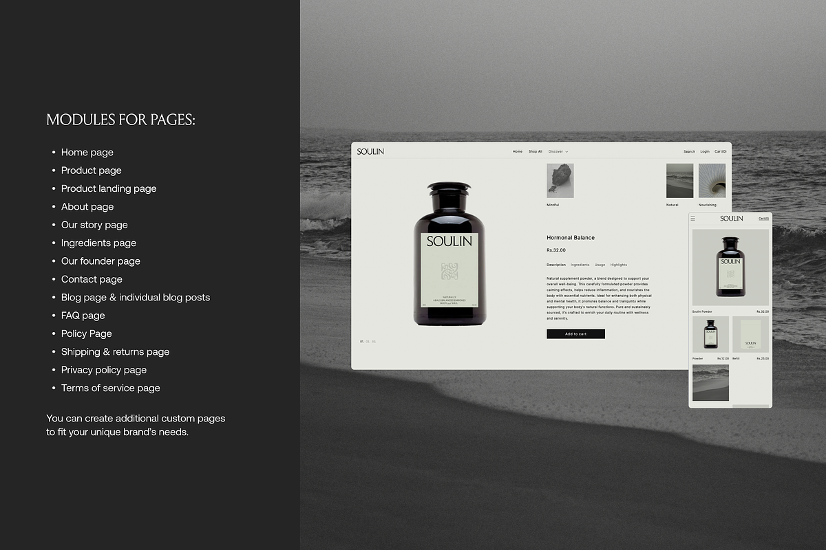Minimal Shopify Store Theme, a Templates & Theme by CremayPomadaStore (Photo 2 of 8)
