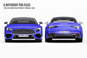 Luxury V8 Sport Convertible Set, an Advertising Mockup by Halal Graphic Studio (Thumbnail 8 of 12)
