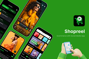 Ecommerce with Social Media ShopReel, an UI Kit Template by Opus LabWorks