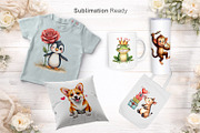 Ugly Cute Valentine Animal Clipart, an Animal Illustration by Artnoy (Thumbnail 6 of 8)