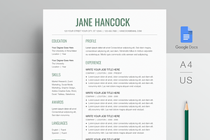 Google Docs Resume Template