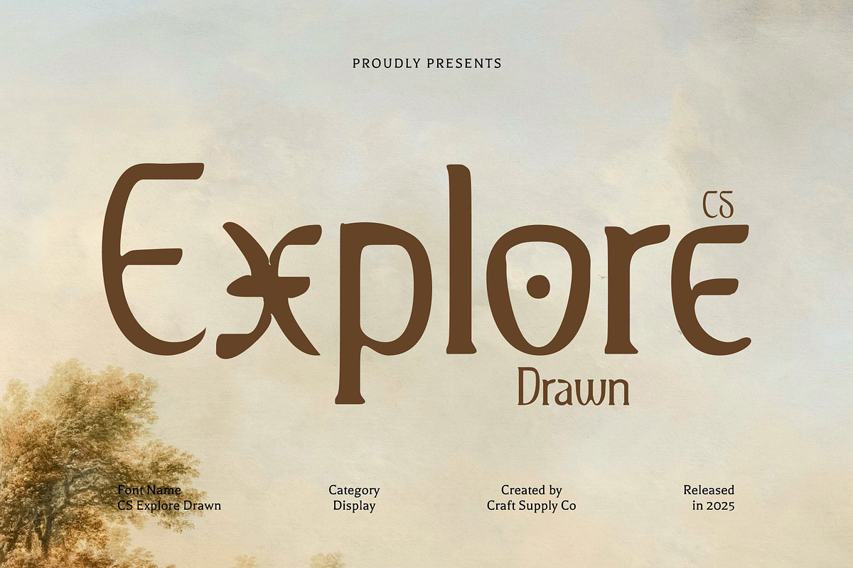 CS Explore Drawn, a Serif Font by Craft Supply Co. (Photo 1 of 8)