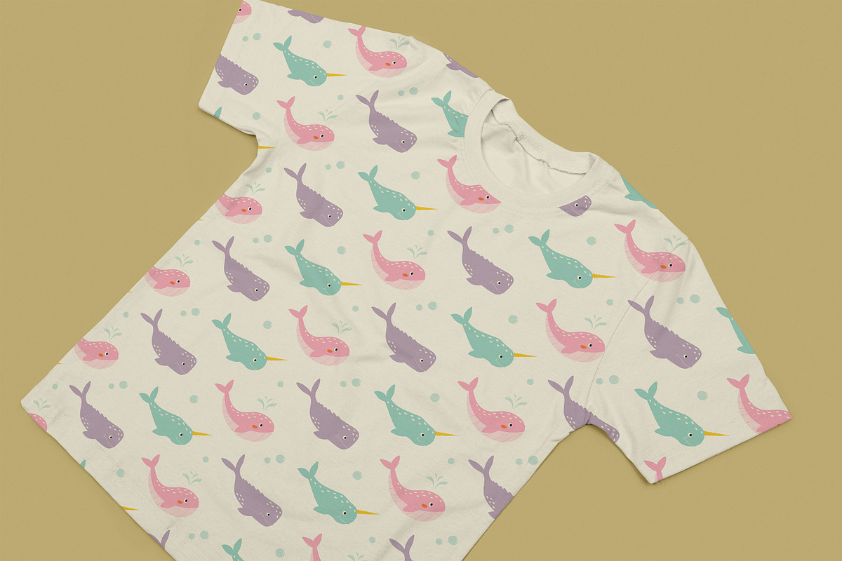 Whale Seamless Pattern, a Pattern Graphic by Digital Studio (Photo 5 of 7)