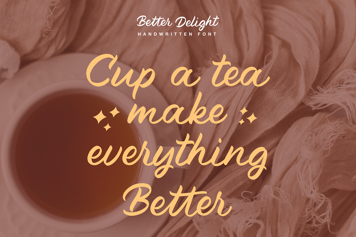 Better Delight - Handwritten Font, a Script Font by zeenesia (Photo 7 of 11)