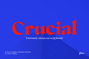 Crucial Sharp Serif Family + Italic, a Font by Jehoo Creative (Thumbnail 1 of 12)