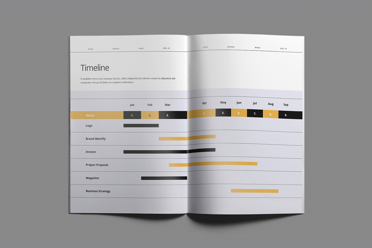 Project Proposal Brochure Template, a Brochure Template by White Graphic (Photo 10 of 16)