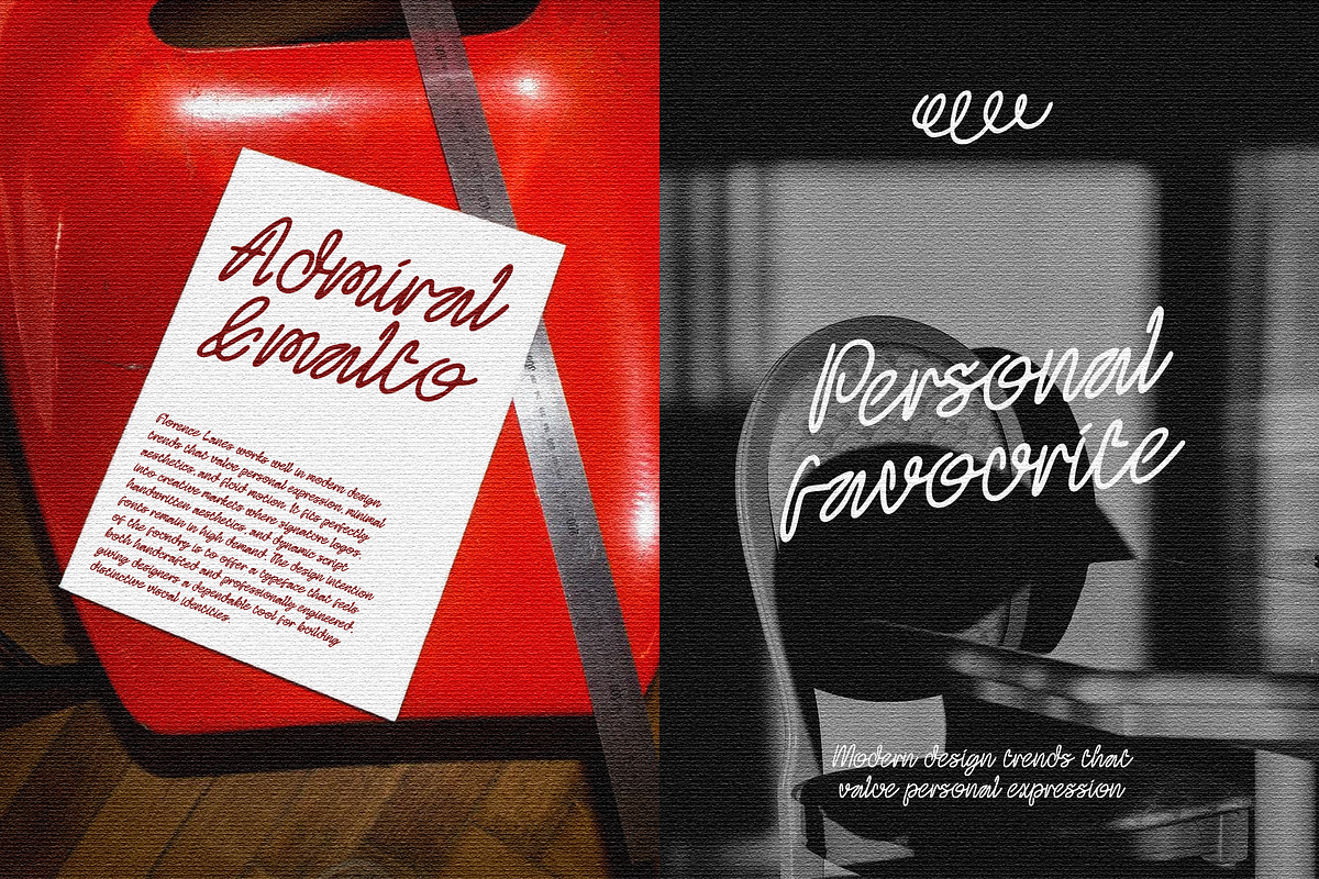 Florence Lanes - Modern Script Font, a Script Font by Typeparties (Photo 4 of 10)