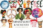 Minimalist Juneteenth Clipart, an Illustration by OK Design (Thumbnail 1 of 5)