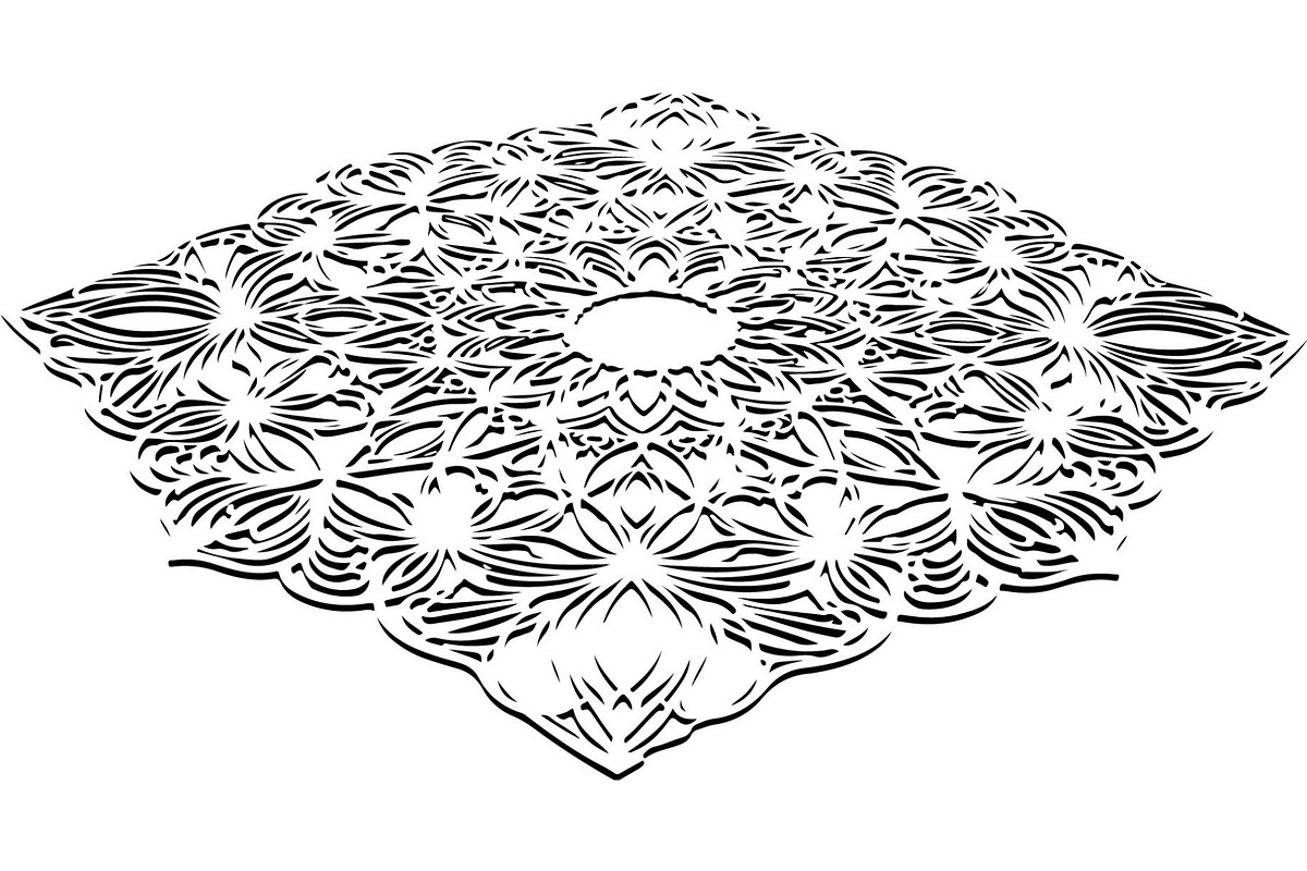 Black Floral Mandala Vector Bundle, a Decorative Illustration by Designer_Momina (Photo 16 of 21)
