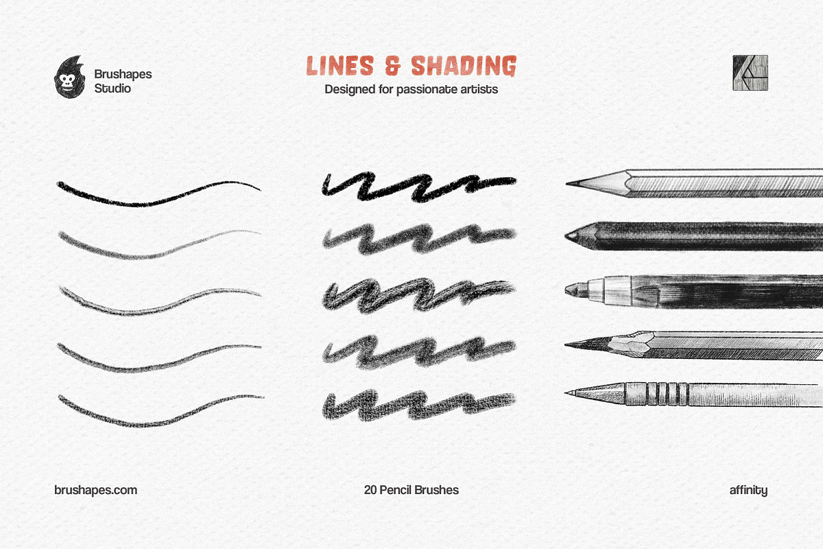 Pencil Party Affinity Brushes, a Brushes & More by brushapes.com (Photo 2 of 10)
