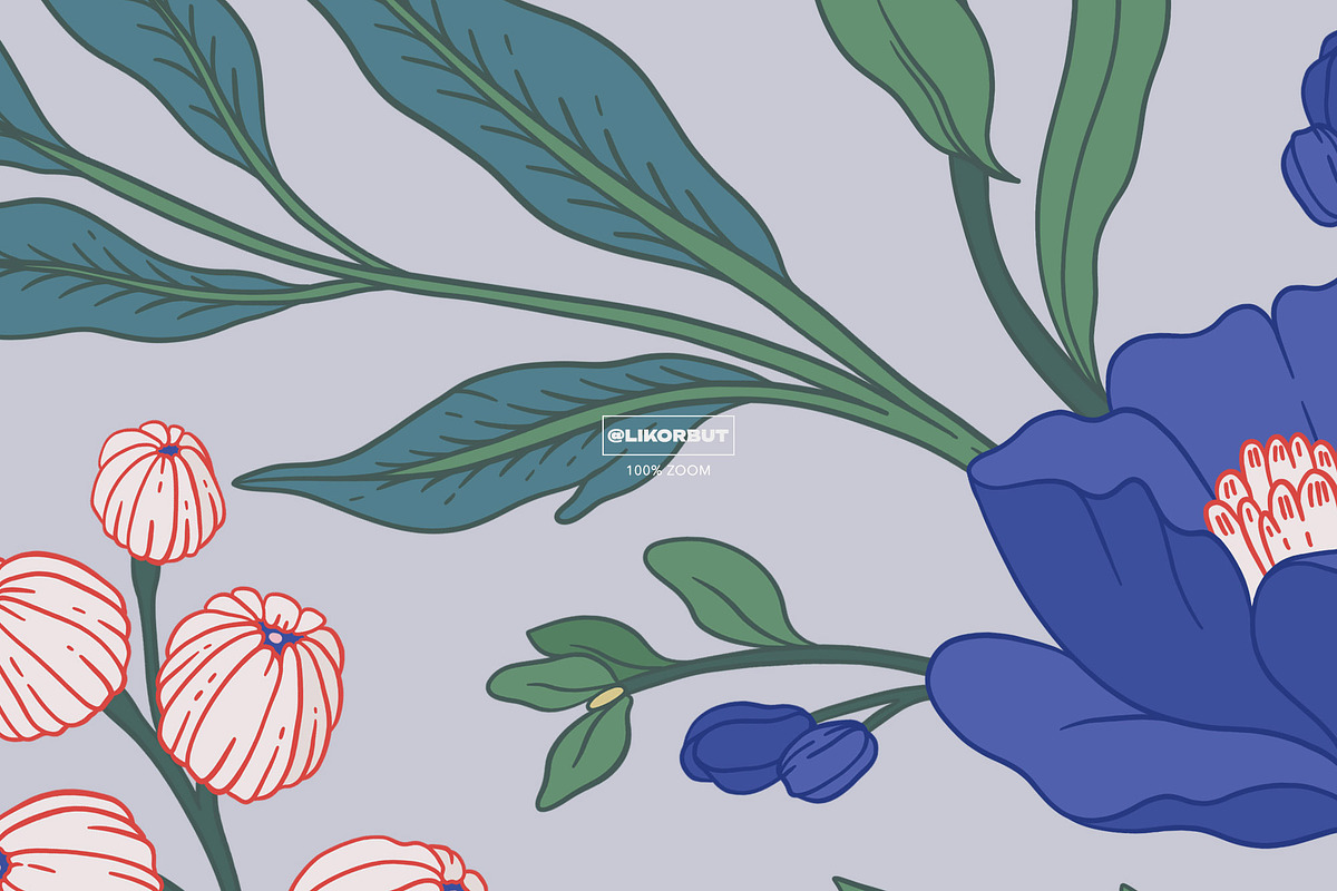 Modern Botanical Pattern and Plants, a Pattern Graphic by likorbut (Photo 12 of 15)
