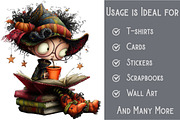Quirky Halloween Witch Clipart, an Illustration by Pixels.Craft (Thumbnail 3 of 6)