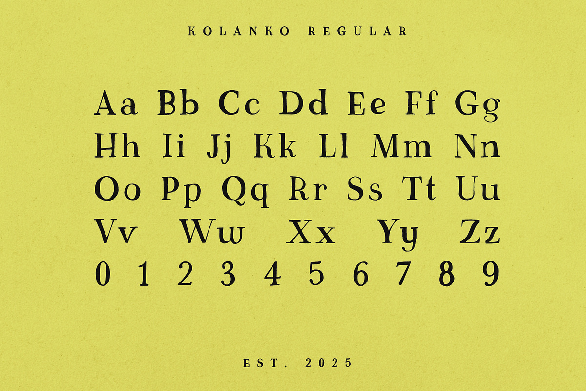 Kolanko | Imperfect Vintage Serif, a Serif Font by Point and Poem (Photo 5 of 11)