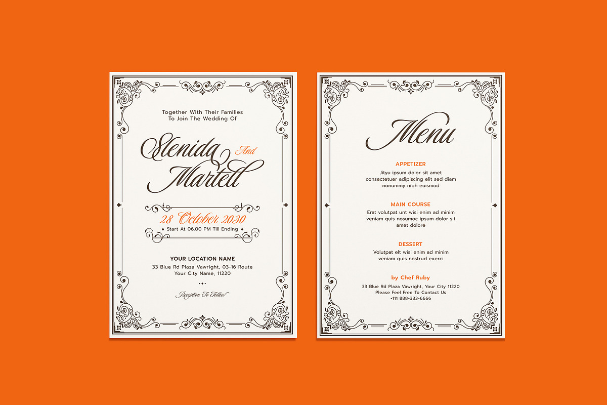 Kashare Wedding Invitation Template, a Resume Template by iDoodle Studio (Photo 1 of 4)
