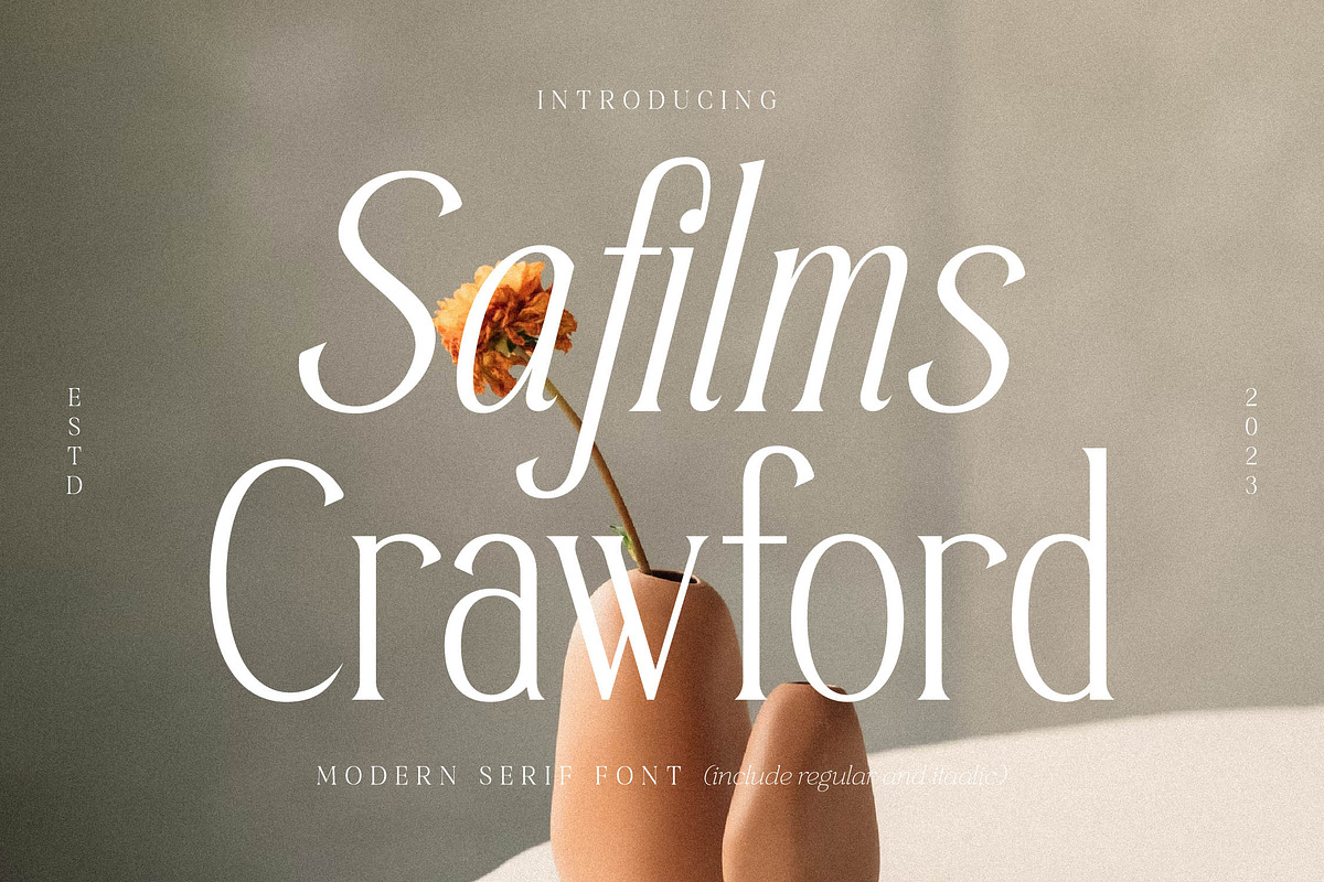 Safilms Crawford Modern Serif Font, a Serif Font by Storytype Studio (Photo 1 of 15)