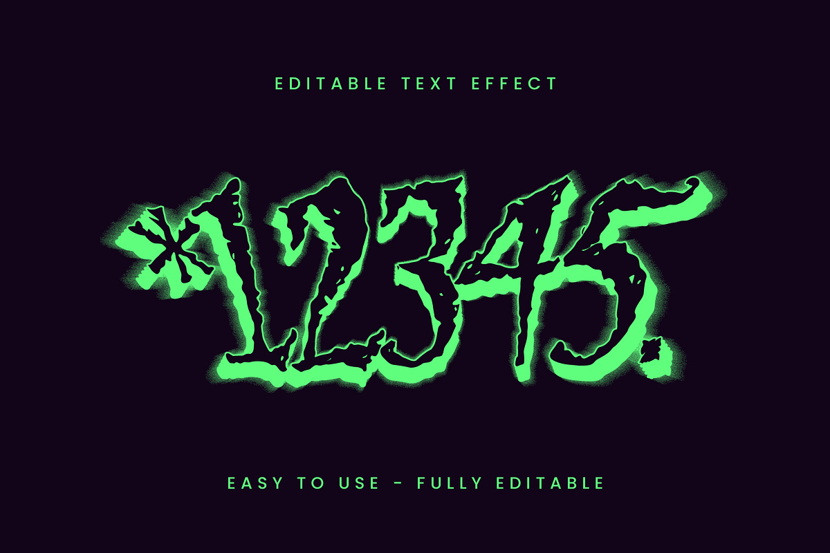 Horror Neon Green Text Effect preview 2