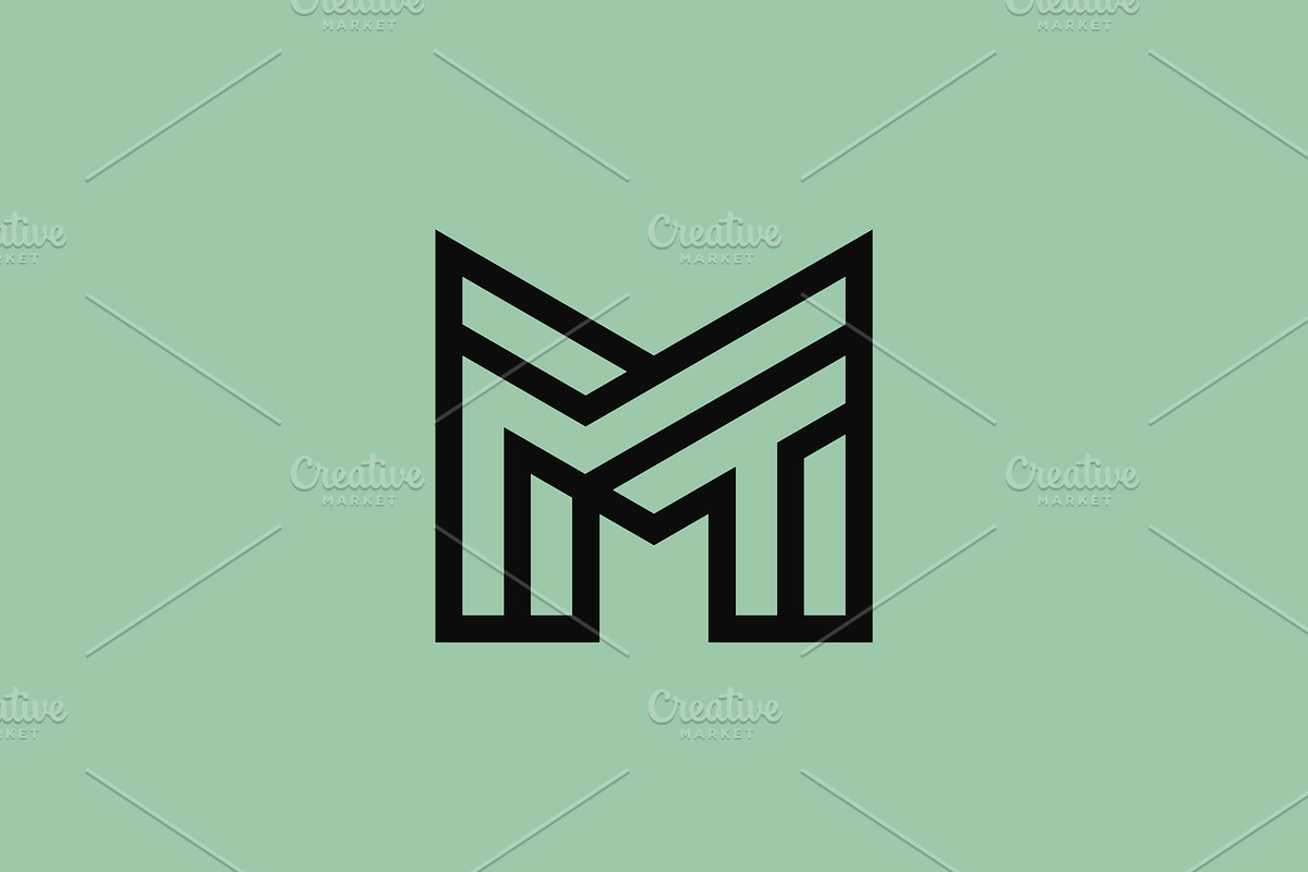 initial letter MT TM monogram logo, a Branding & Logo Template by Rasagama Studio