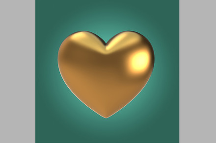 Matt Gold Heart Shape