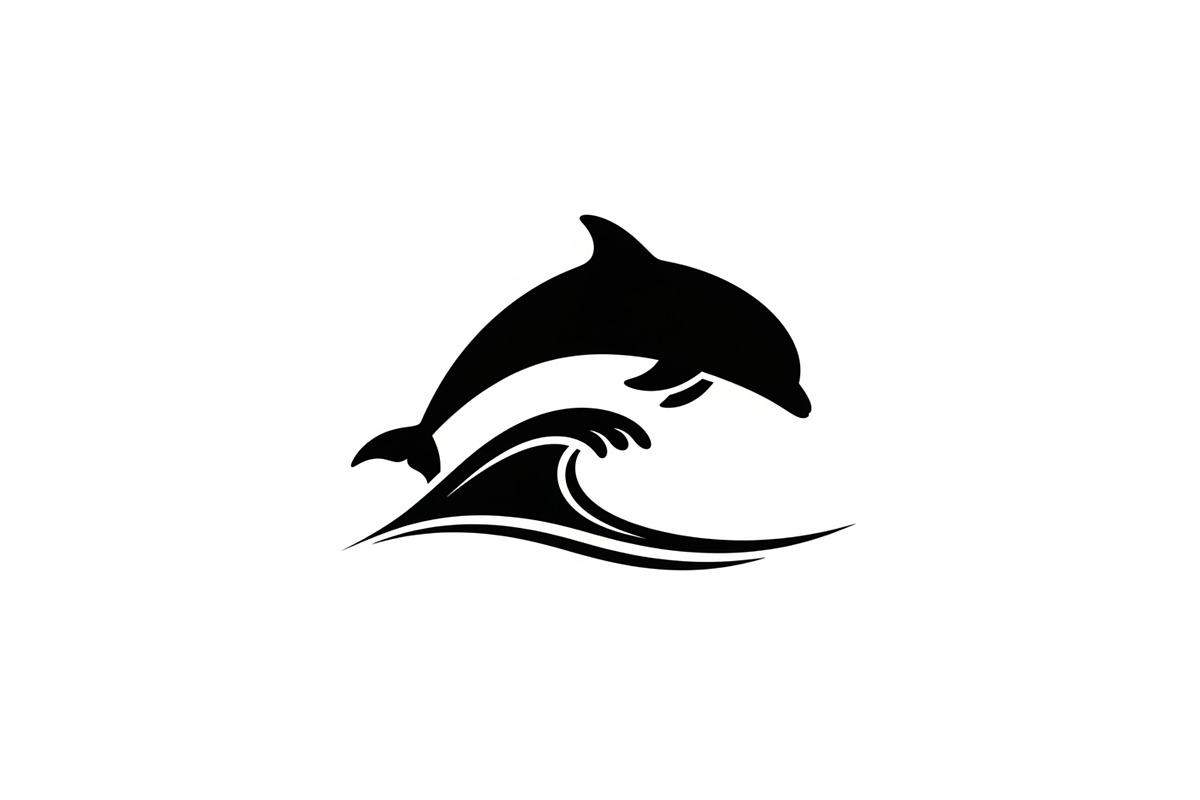 Dolphin Jumping Silhouette Vector bu, an Illustration by Designs_River (Photo 35 of 48)