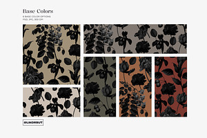 Dark Bloom Elegant Floral Pattern