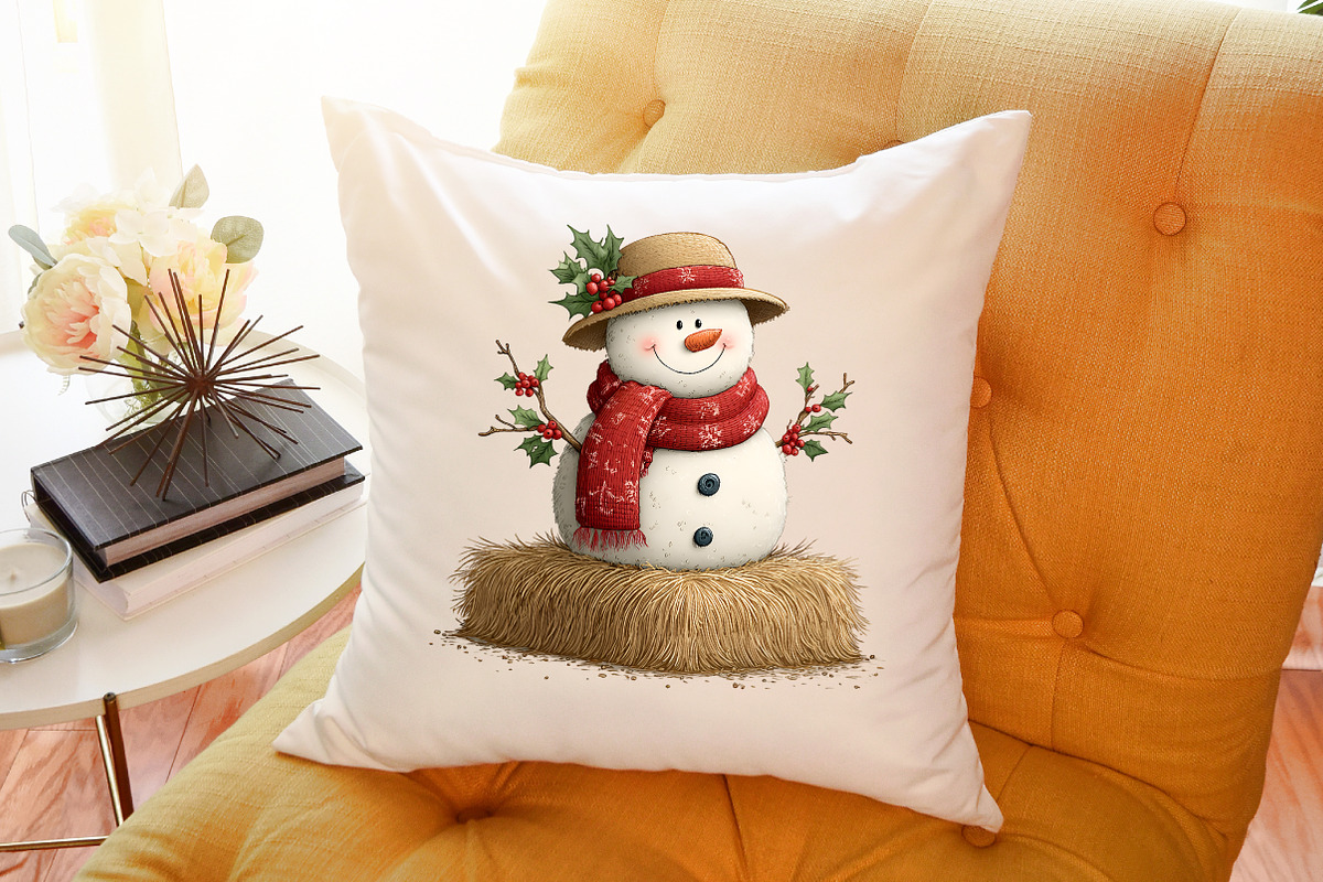 Rustic Winter Snowman PNG Clipart, an Illustration by Sublimation Artist (Photo 6 of 6)