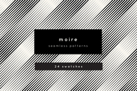 Moire Seamless Patterns Set, a Pattern Graphic by Curly_Pat