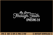 By Grace Through Faith Christian SVG, a Seasonal Illustration by Handy Arts Studio (Thumbnail 1 of 3)