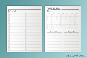 Travel Planner Letter Size Printable