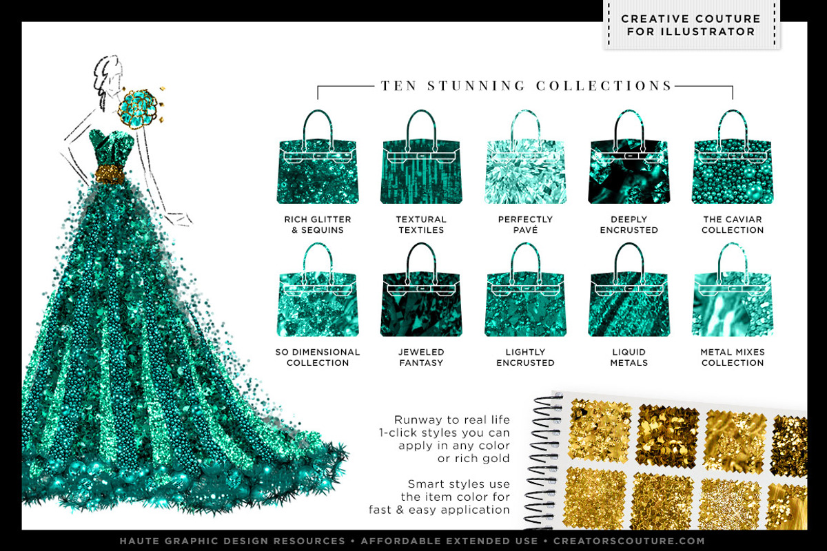 Glittery Styles Bundle Illustrator preview 2
