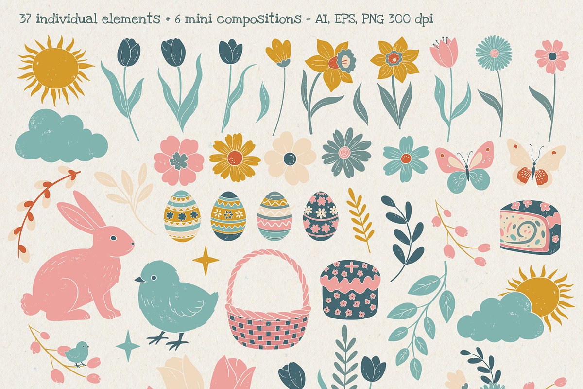 Spring Easter Clipart Collection, an Illustration by Hanna's ArtLab (Photo 3 of 5)