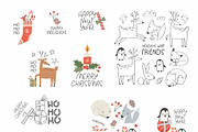 Christmas Forest Clipart Collection, a Seasonal Illustration by K.SweeTheArt (Thumbnail 6 of 9)