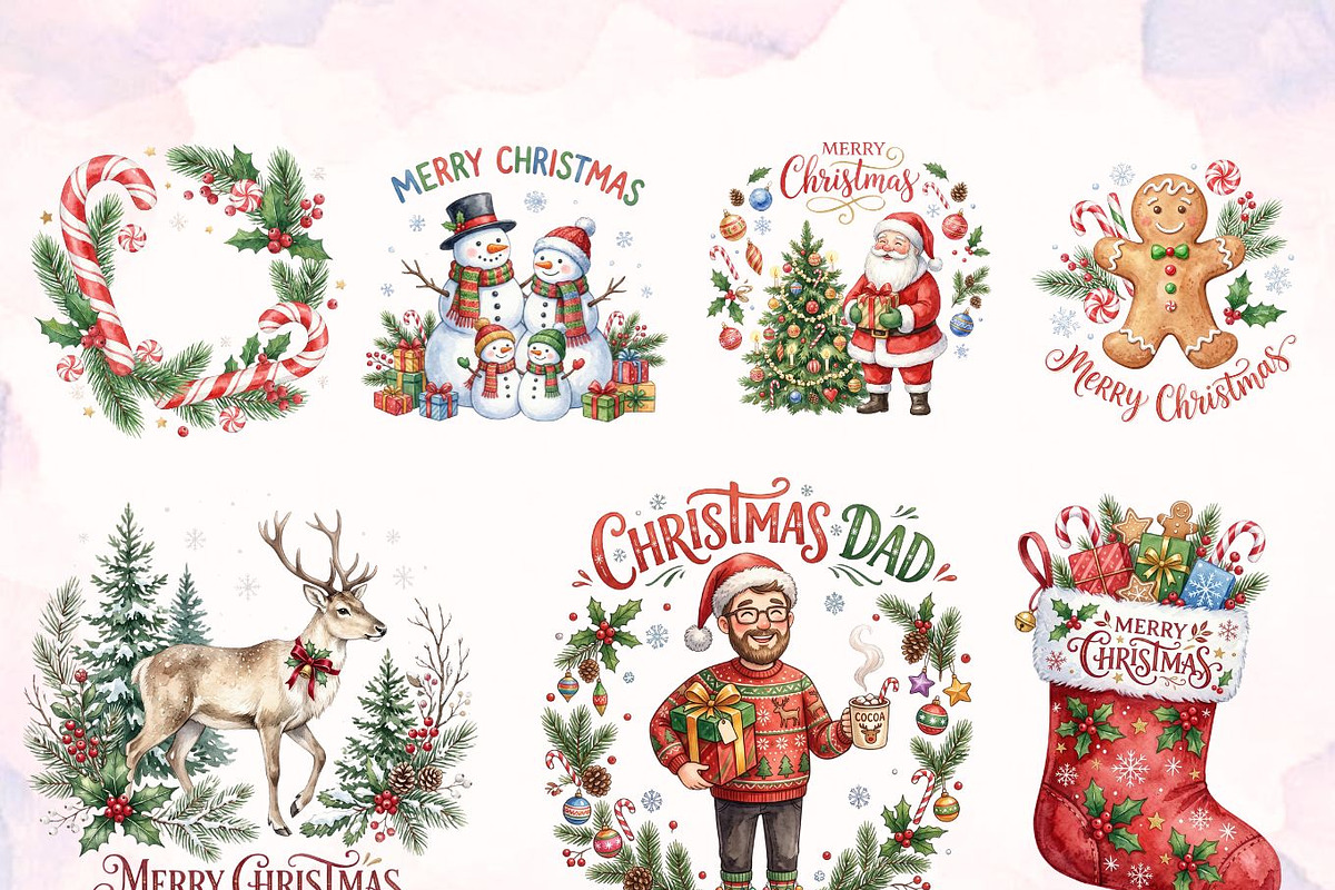 Christmas PNG Holiday Bundle, a Decorative Illustration by Arslan (Photo 4 of 8)