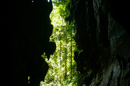A view of the exit of the cave., a Nature Photo by VanillaBaby