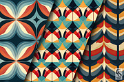 Retro Geometric Shapes Patterns, a Pattern Graphic by Creative Store (Thumbnail 3 of 4)