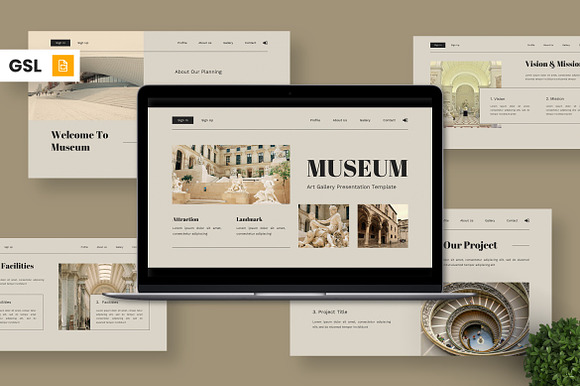 Museum - Art Gallery Google Slide preview 7