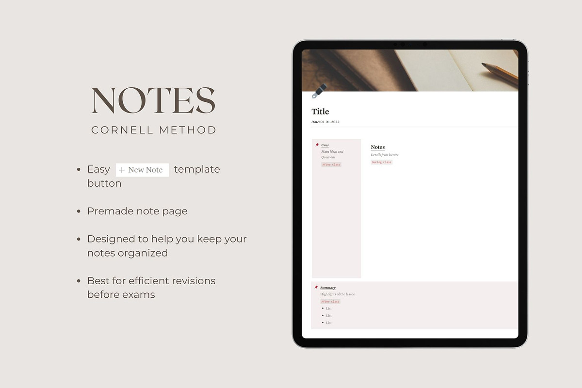 Notion Template Light Academia, a Templates & Theme by AestheticOrganizer (Photo 4 of 9)