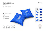 Square Pillow Cushion Mockup, a Household Mockup by DesignRushMarket (Thumbnail 1 of 11)