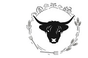 Rustic Highland cow wall art design, an Illustration by Amazin_art (Thumbnail 4 of 40)
