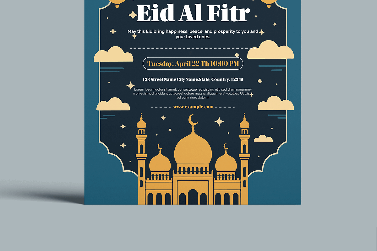 Eid Al Fitr Celebration Flyer, a Flyer Template by MightyDesign (Photo 5 of 8)