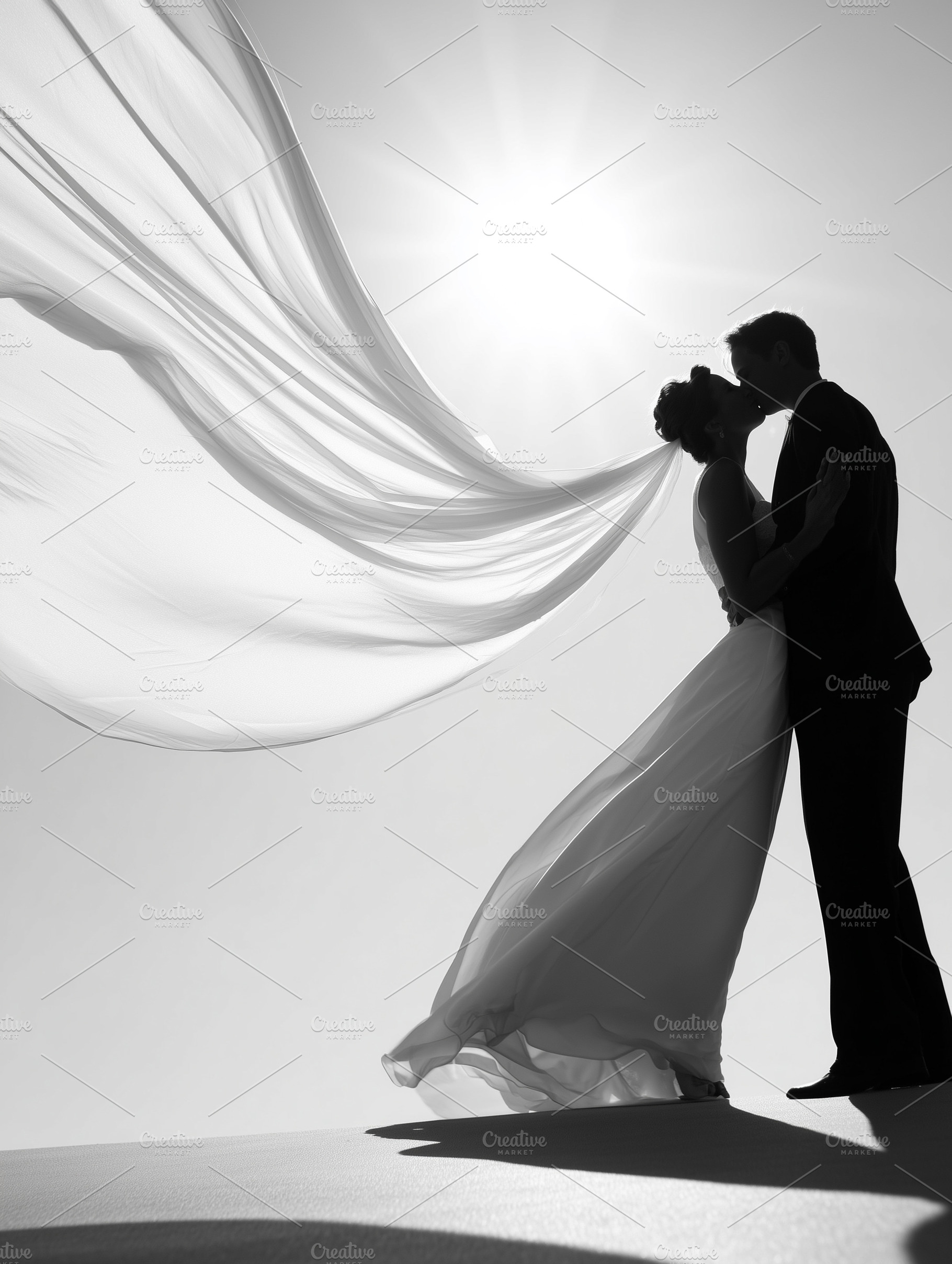Elegant black and white silhouette, a Person Photo by MistyDay