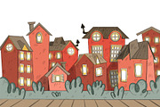 Fairy tale magic houses, a Decorative Illustration by SaintPic illustrations (Thumbnail 4 of 9)